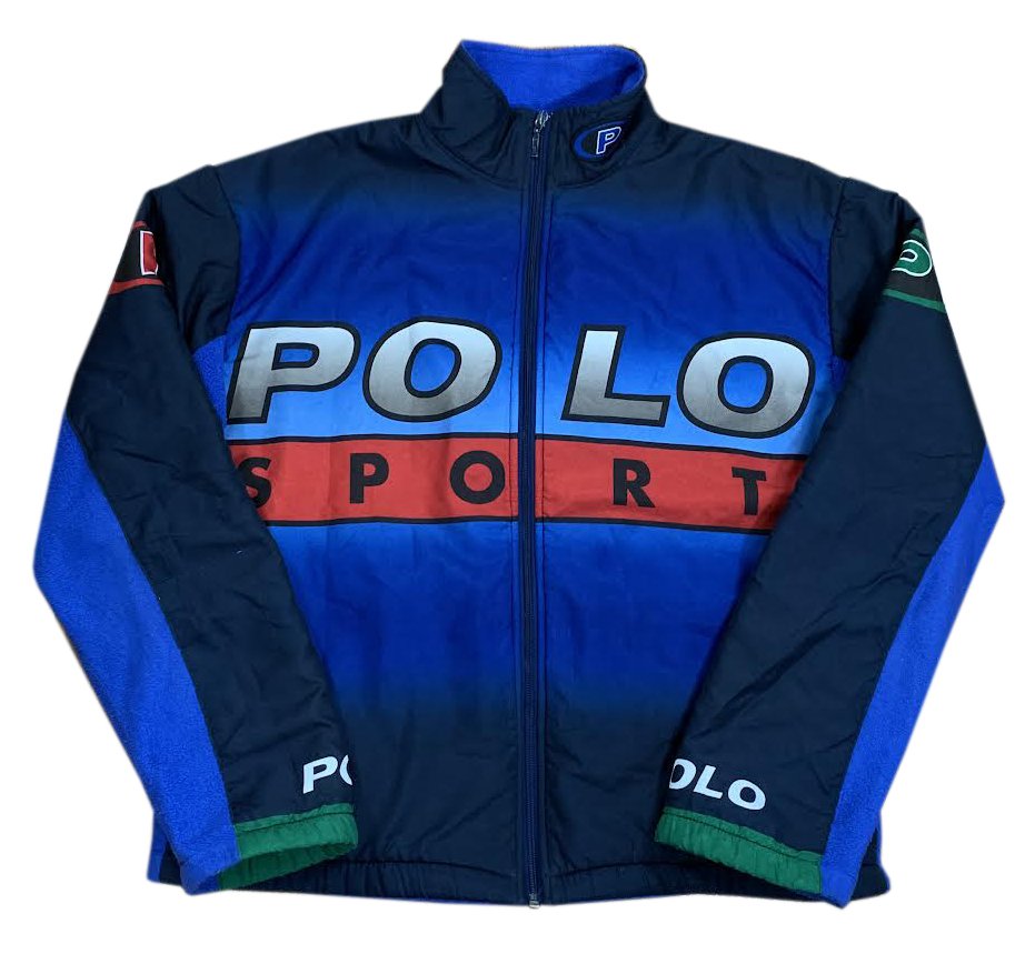 Vintage Polo Sport Ralph Lauren Pepsi Jacket (Size L, Fits Short) — Roots