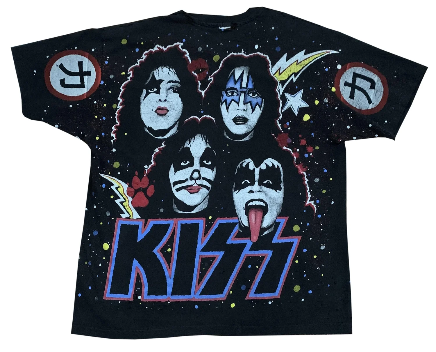 Vintage Kiss All Over Print T Shirt (Size XL) — RootsBK