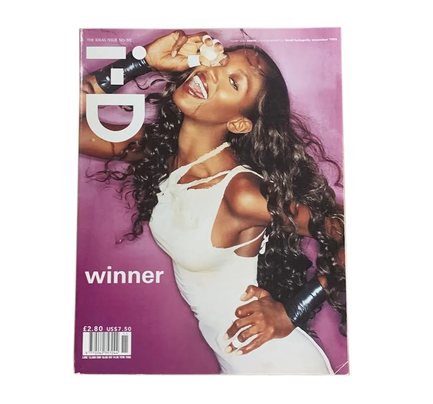 Vintage I-D Magazine Naomi Campbell November 1999 Cover Issue 