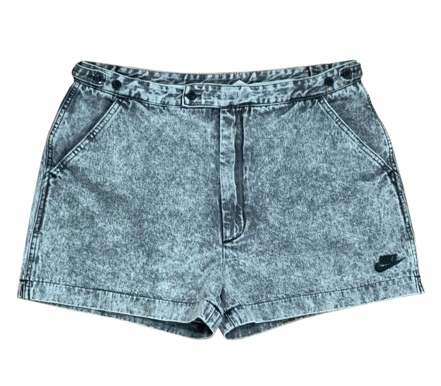 Vintage Nike Challenge Court Acid Wash Denim Shorts (Size 38 