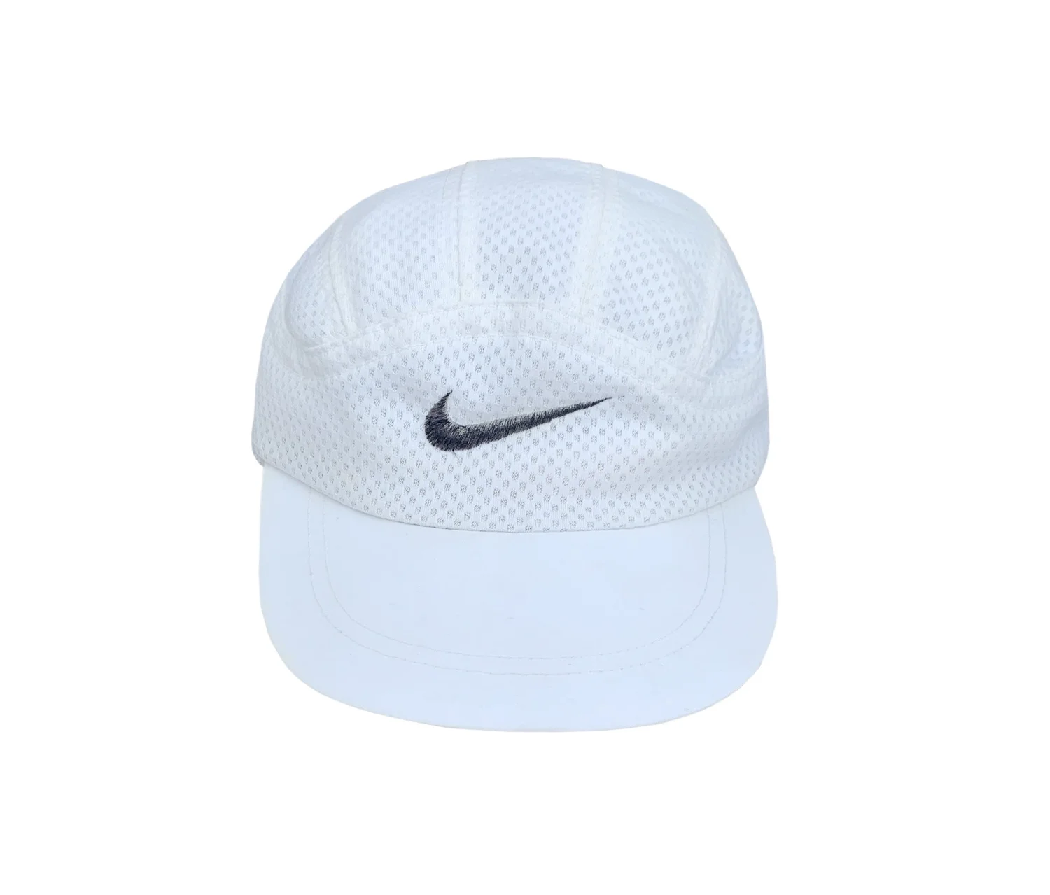 Vintage Y2k Nike FIT DRY Women Hat Tailwind White Running Mesh Cap Center Swoosh Vintage Nike Tailwind White Mesh Hat — RootsBK main image 4
