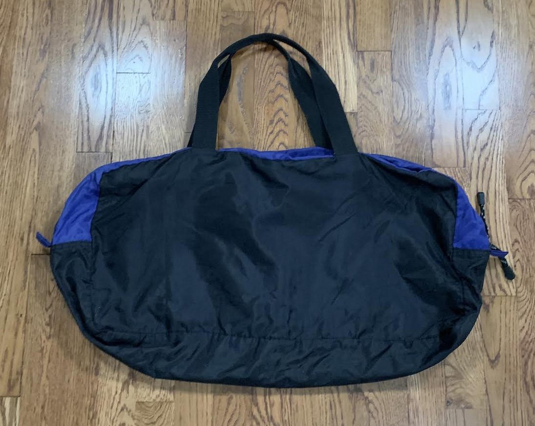 Vintage Nike Packable Duffle Bag Blue/Black — Roots