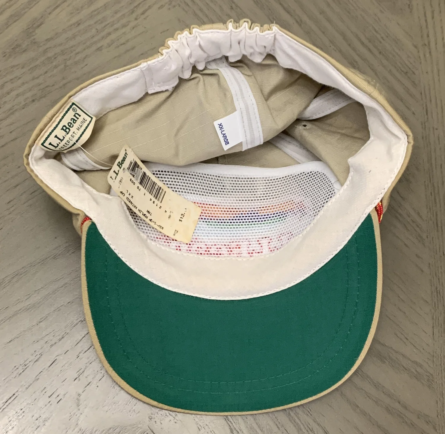 Vintage LL Bean Tan Logo Hat (Size XXL) NWT — RootsBK