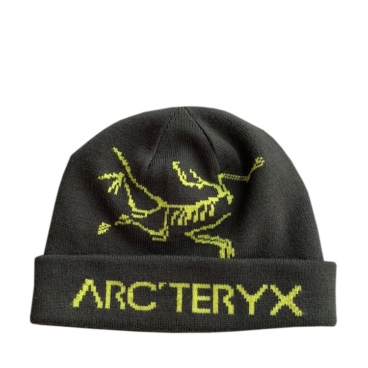 Arc'teryx Rolling Word Green / Yellow Beanie — Roots