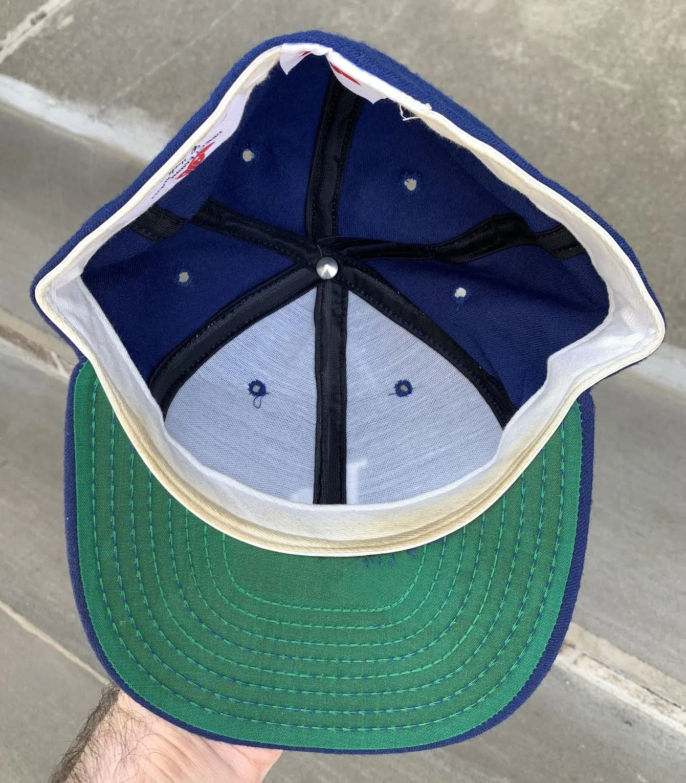 inside of Dodgers hat .jpg