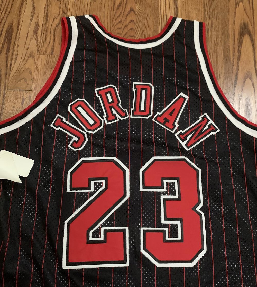 Nike Chicago Bulls Michael Jordan Authentic Pinstripe Jersey (Size