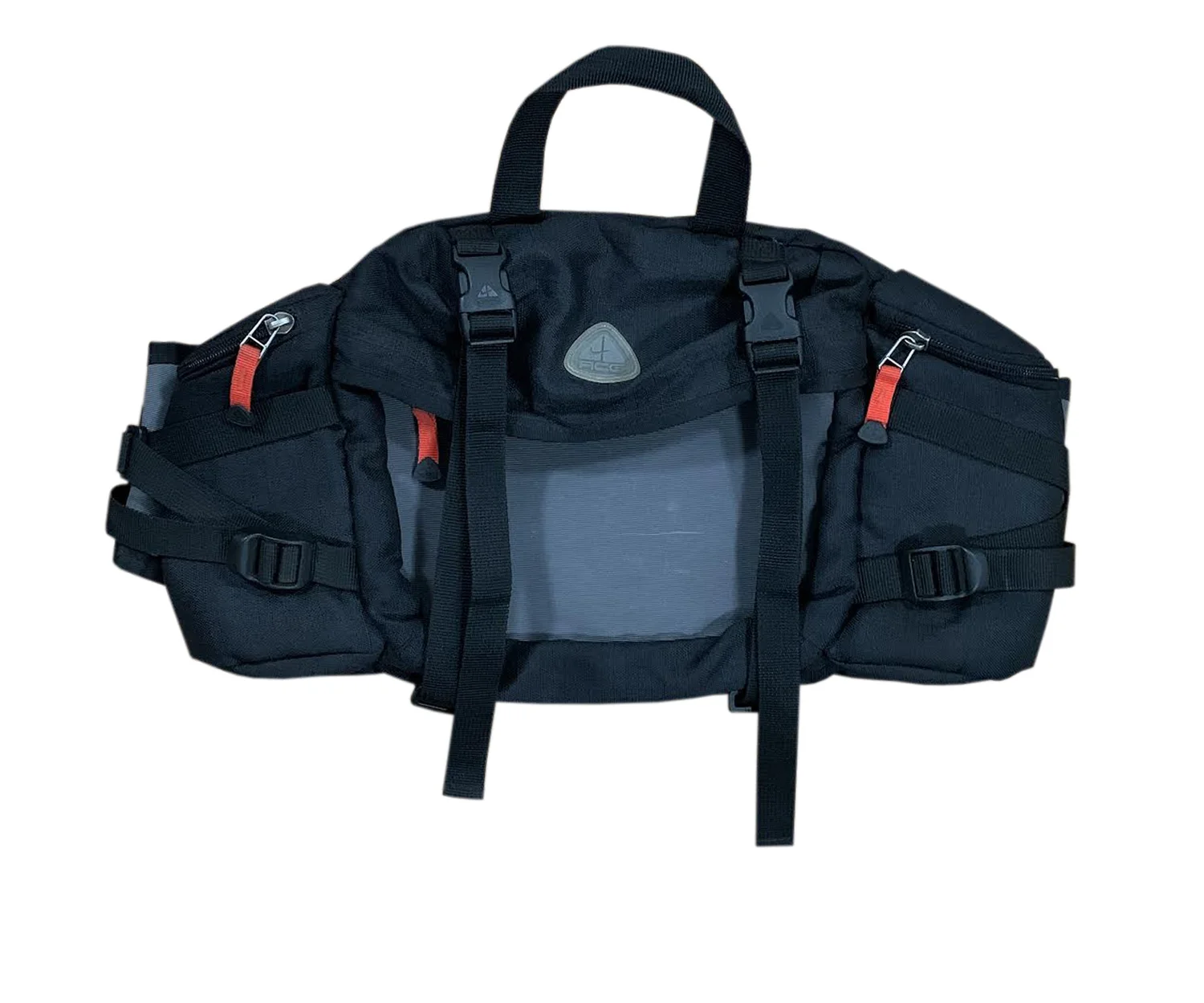 Vintage Nike ACG Black/Gray/ Red Utility Lumbar Bag — RootsBK