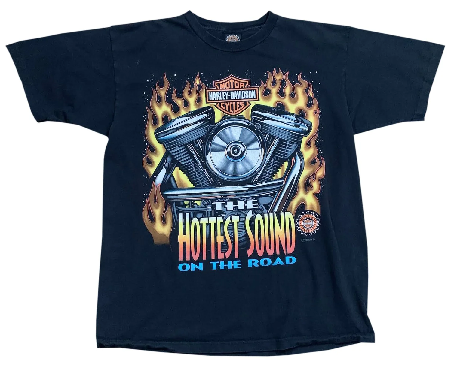 Vintage Harley Davidson Hottest Sound On The Road 1996 T Shirt 