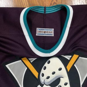 Authentic Center Ice CCM Anaheim Mighty Ducks NHL Jersey Fight Strap - Size  54