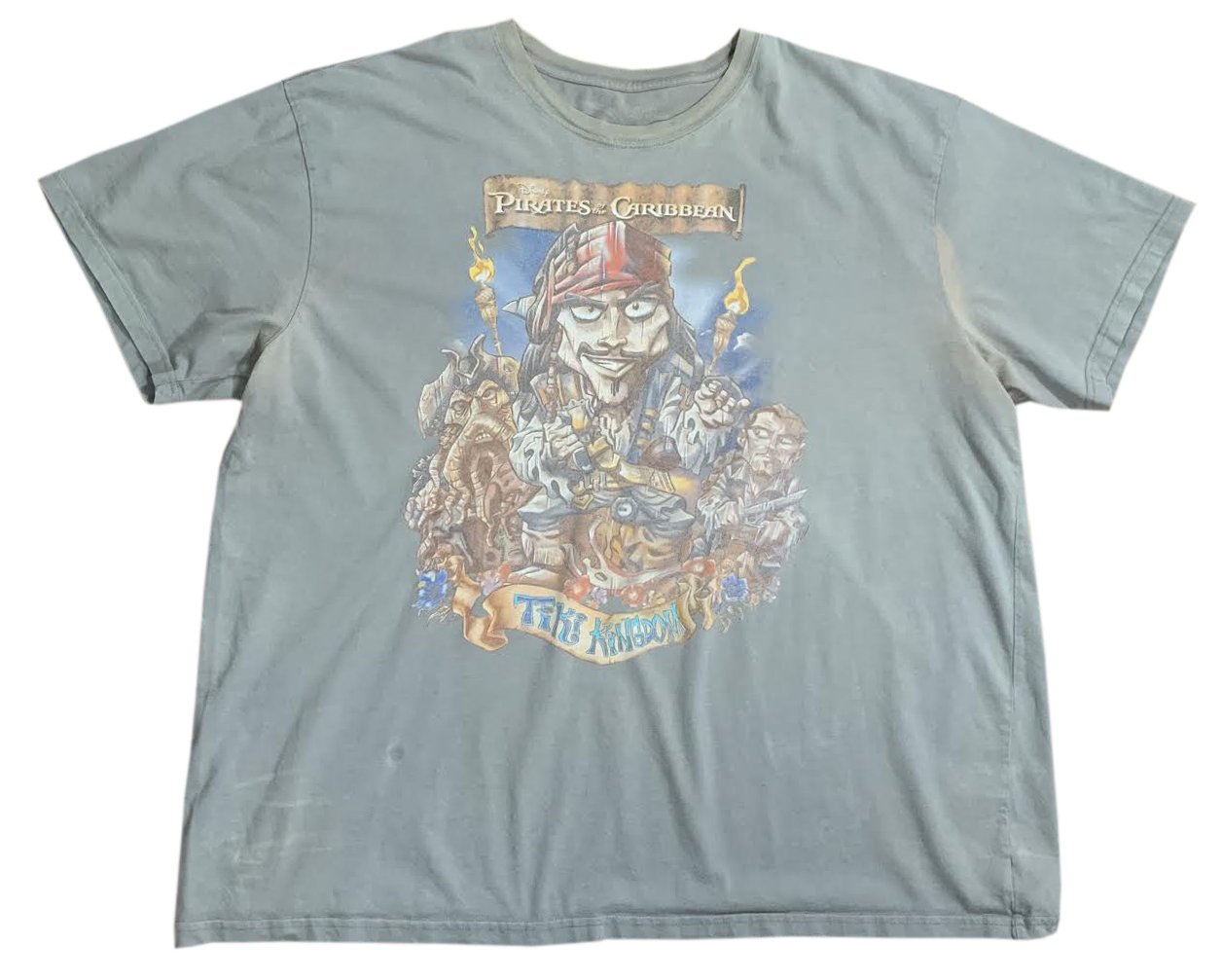 Vintage Disney Pirates Of The Caribbean “Tiki Kingdom” T Shirt 