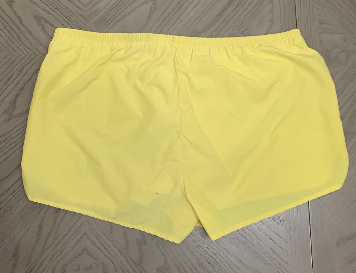 Vintage Nike Yellow Lightweight Running Shorts (Size M) — Roots