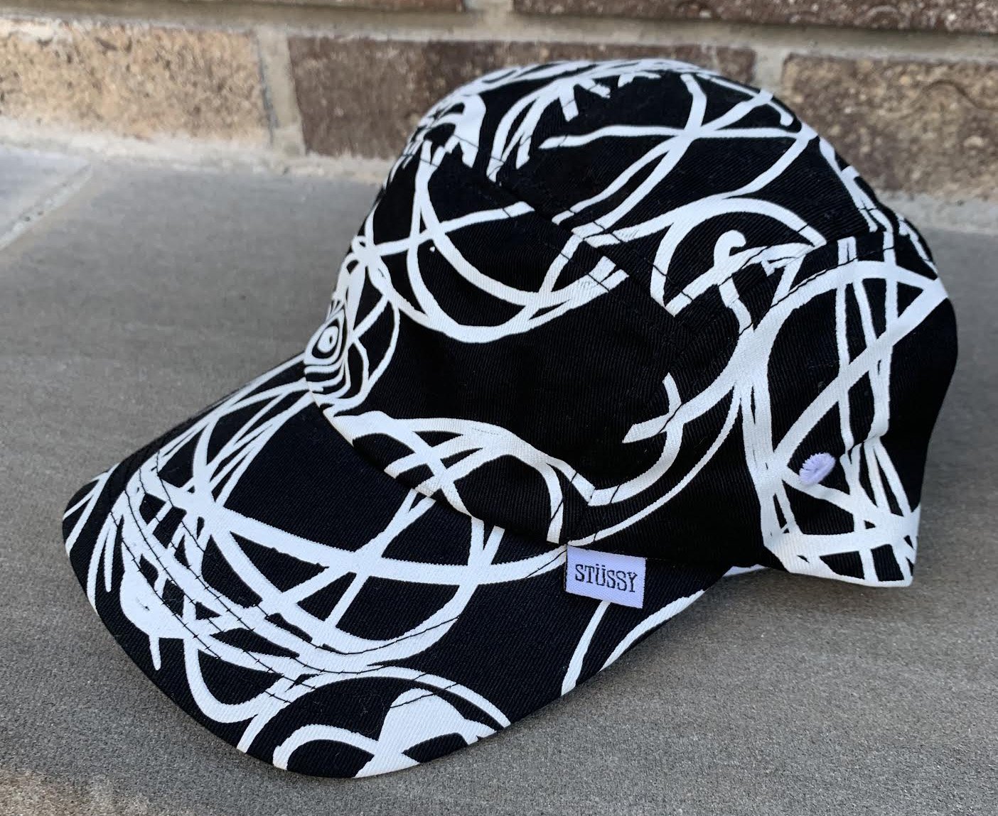 Stussy x Futura Black White Panel Hat — RootsBK