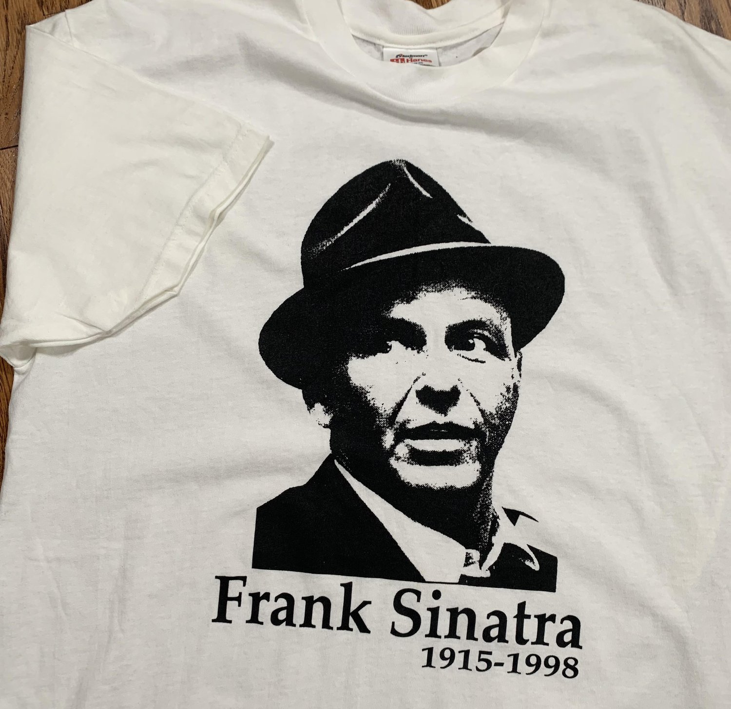 Vintage Frank Memorial White/ Black T Shirt (Size L) —