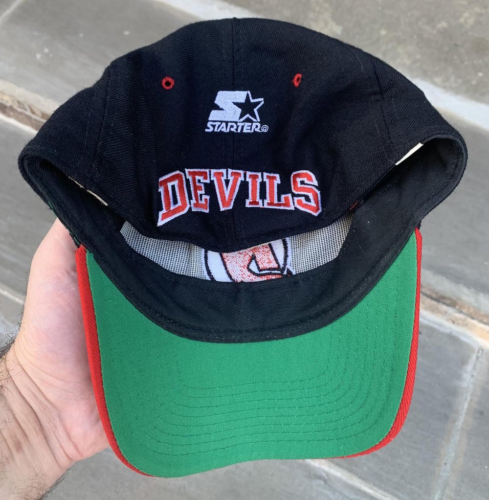 NEW JERSEY DEVILS CLASSIC LOGO WOOL SNAPBACK HAT (WHITE/RED) – Pro