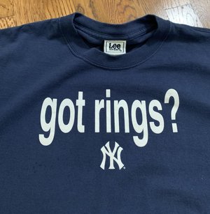 N.Y. Yankees 2006 GOT RINGS? Graphic T Shirt sz 3XL Lee Sport Double Sided
