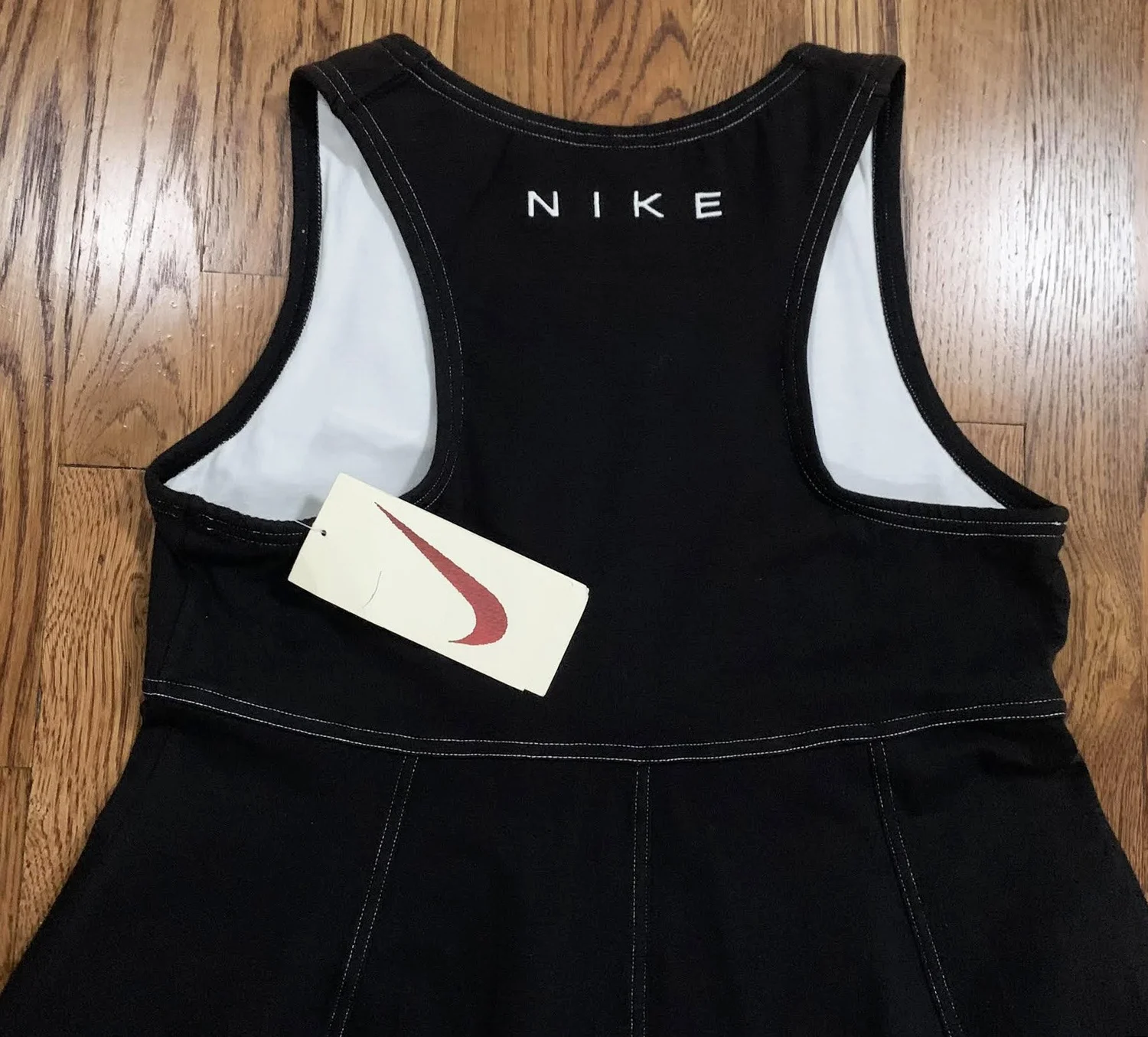 formal dress black white Nike Court Dri-FIT Victory Dress