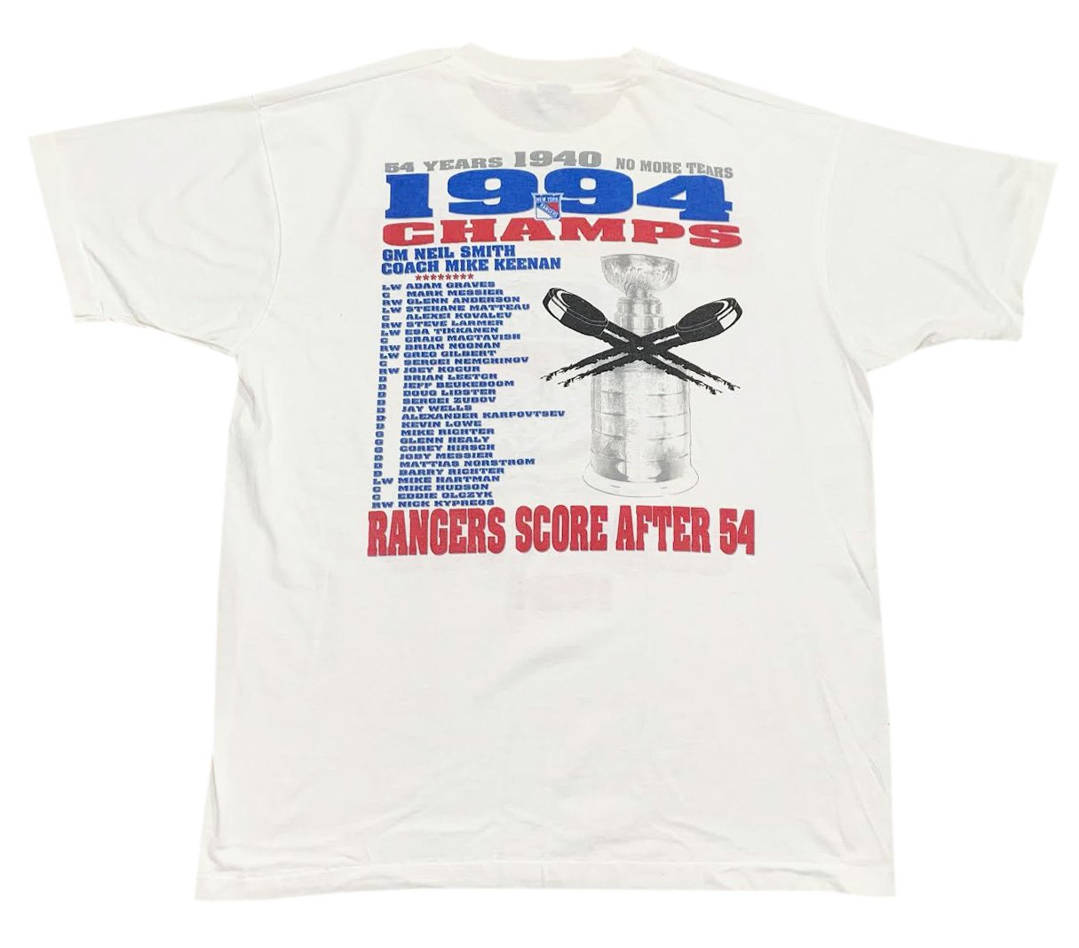 Vintage 1994 New York Rangers Stanley Cup Champions NY Sweatshirt