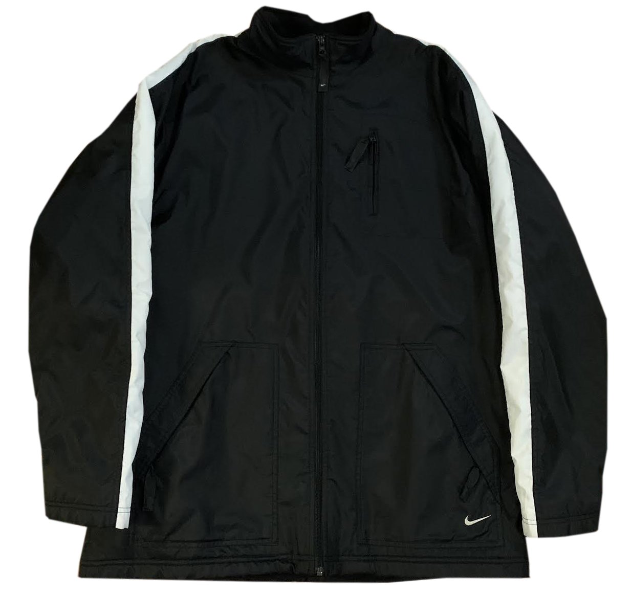 Nike Black/ White Fleece Lined Jacket (Size Roots