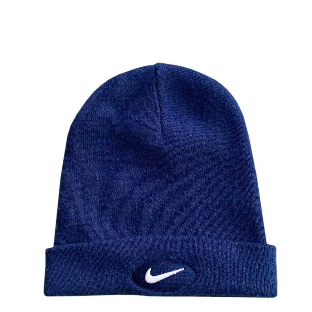 Metal Swoosh Beanie Blue Nike Beanie Vintage Nike Swoosh Navy