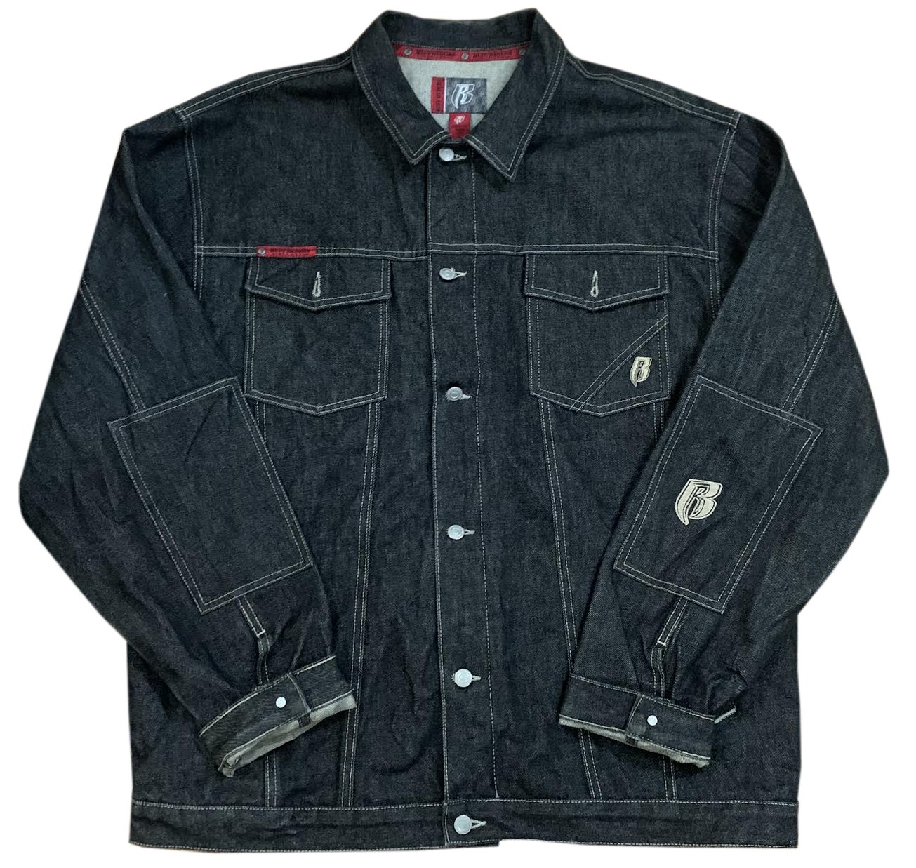 Vintage Ruff Ryders Black Denim Jacket (Size XL) — RootsBK