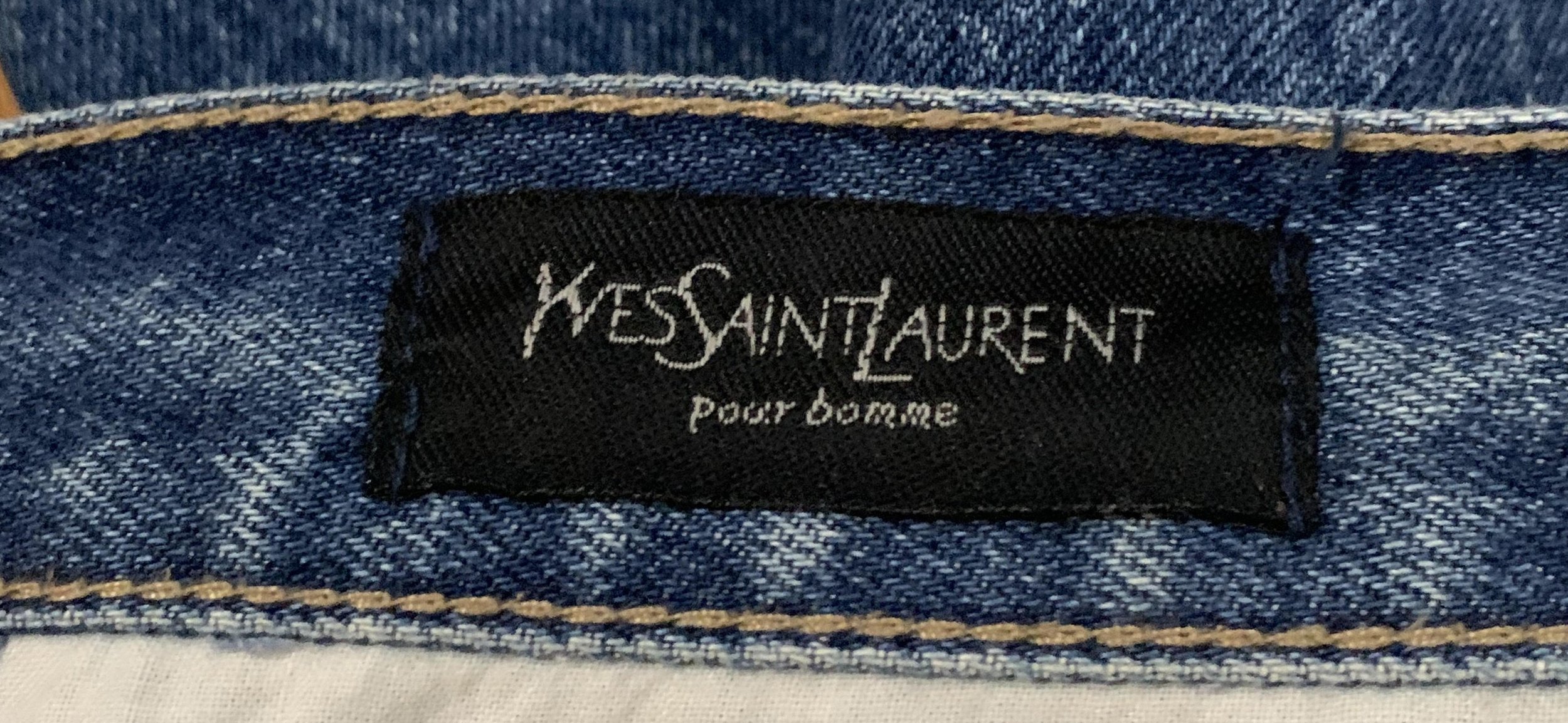 Vintage Yves Saint Laurent Blue Denim Jeans (Size 38) — Roots