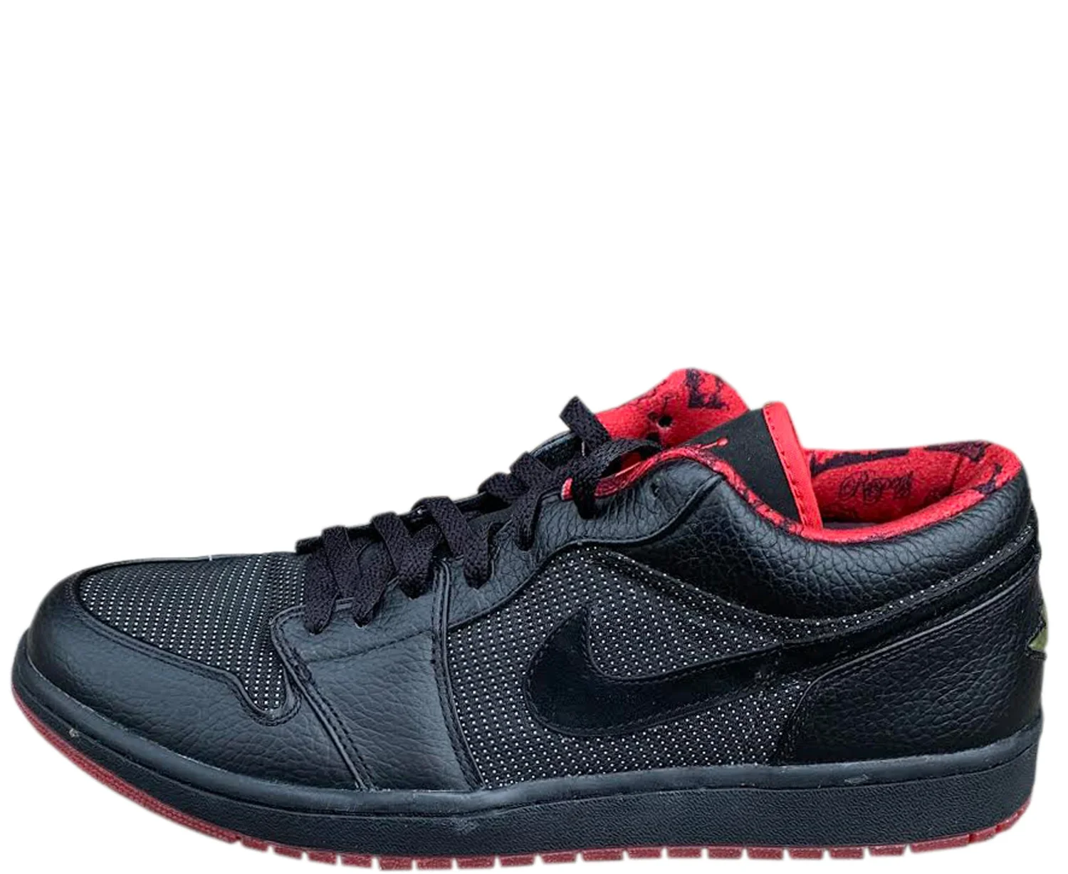 Air Jordan Retro Low Black/ Metallic-Silver-Varsity Red (Size 12