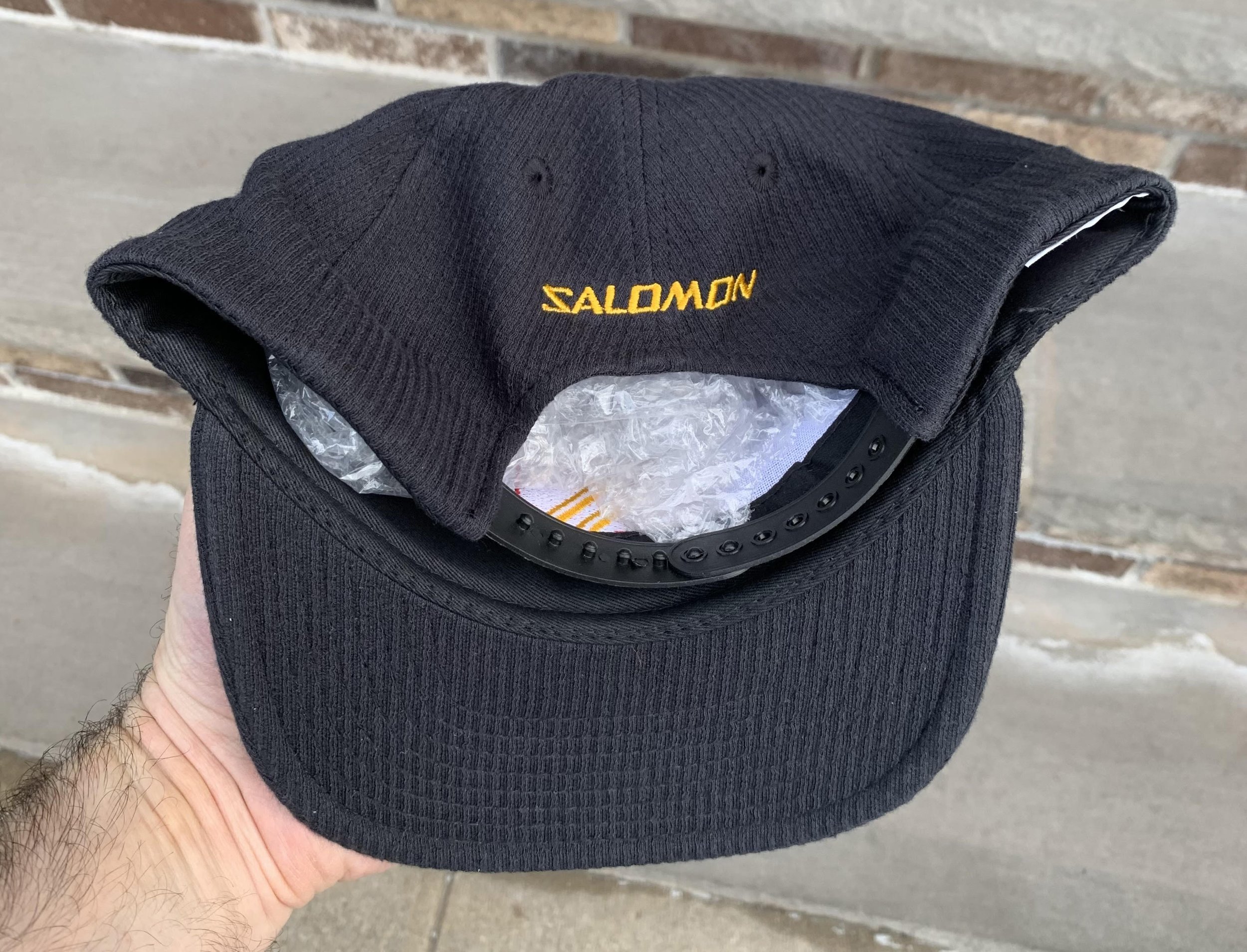 Vintage Salomon Charcoal / Red / Yellow Snapback Hat ‘Sample’ NWOT — Roots