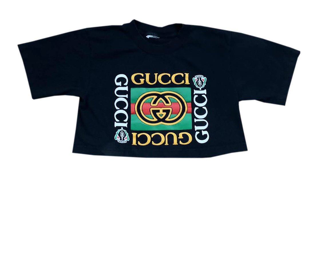 Gucci Women's Vintage Bootleg Crop Top T Shirt