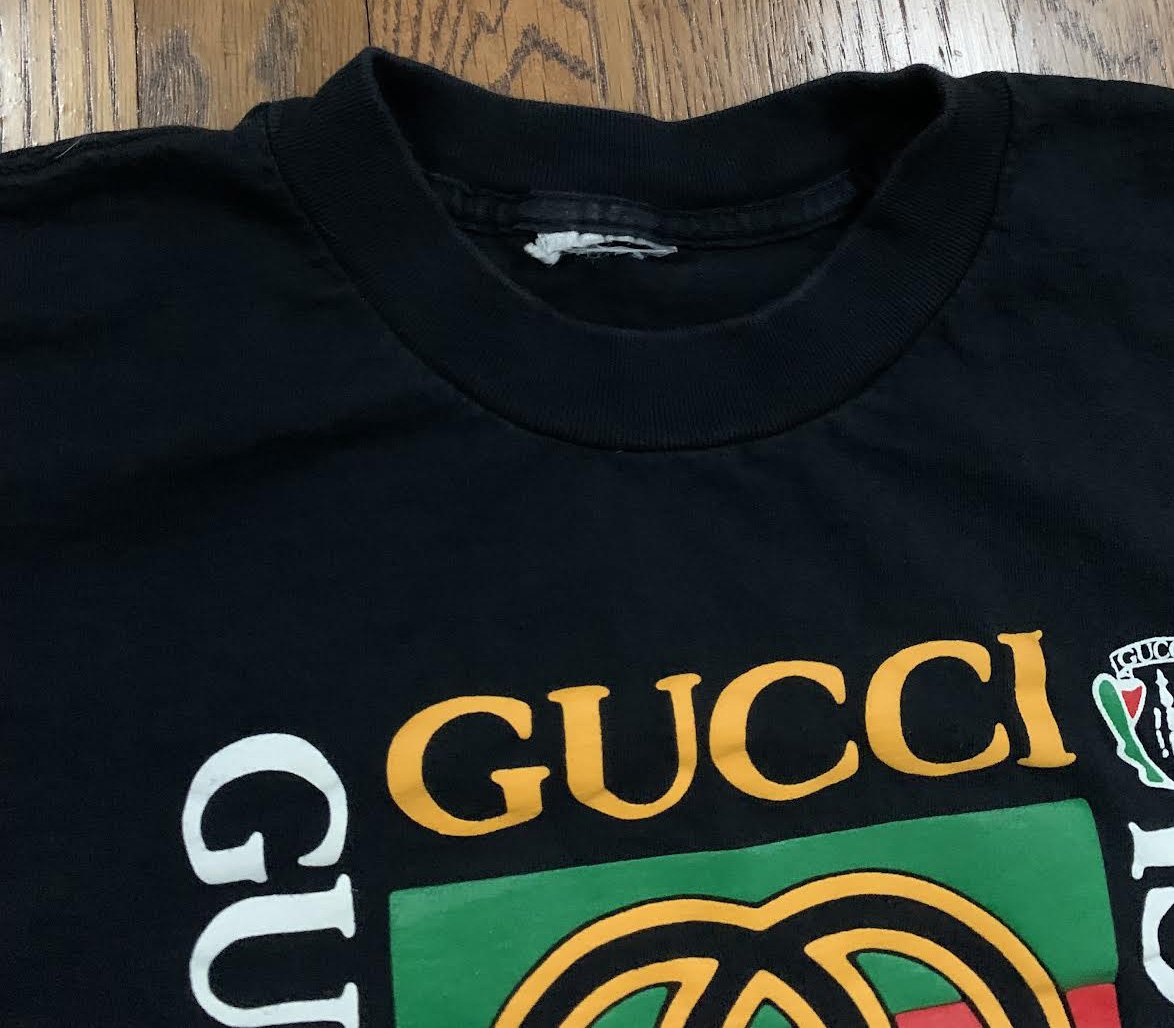 Women's Vintage Bootleg Gucci Crop Top T Shirt — Roots
