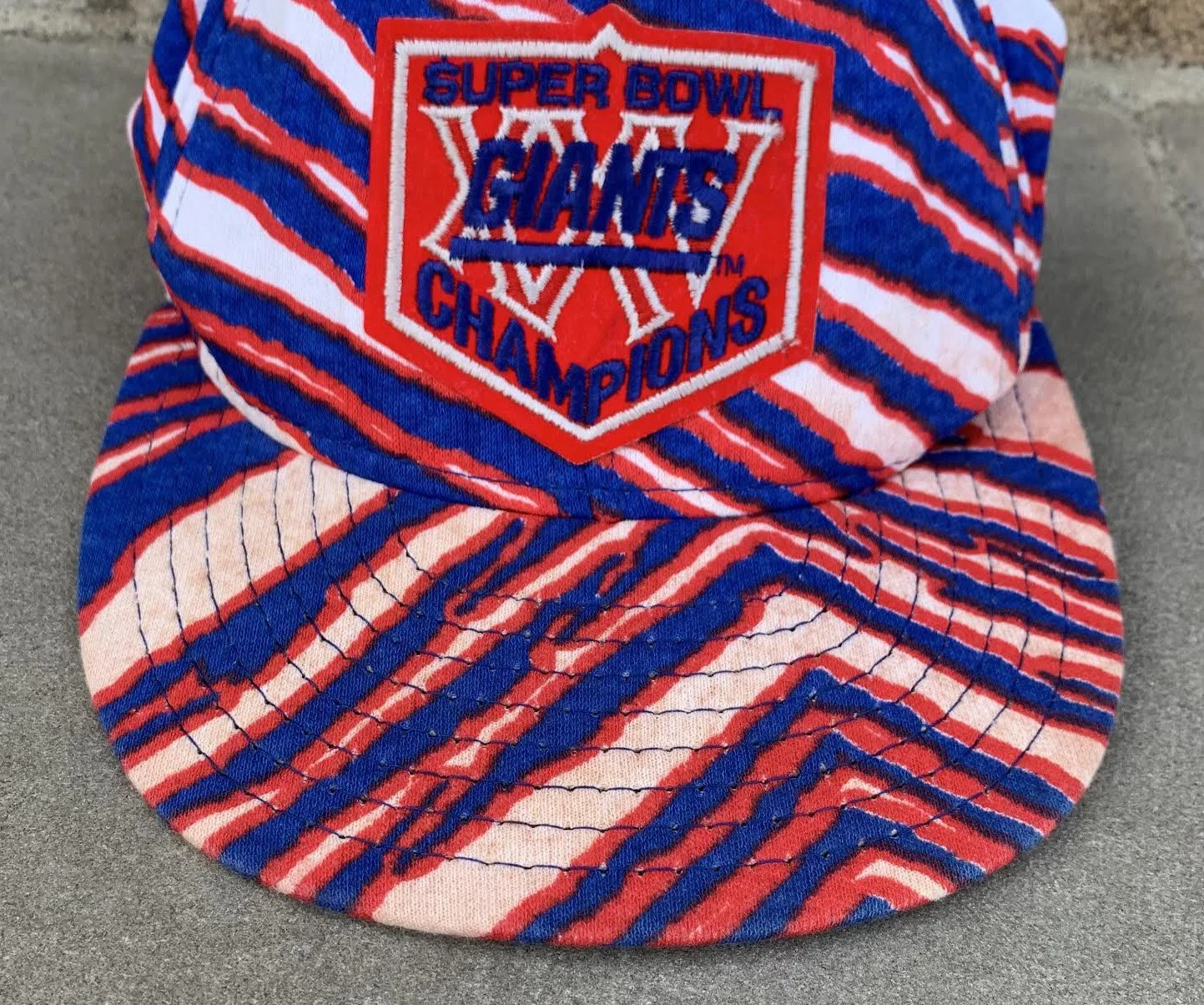 Vintage Zubaz New York Giants Super Bowl XXV Champions Snapback 