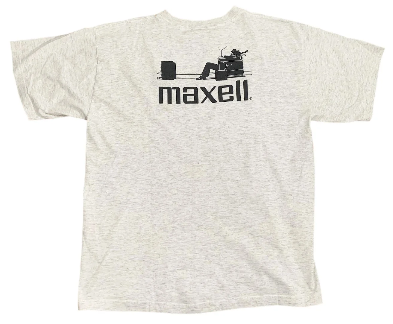 Vintage Maxell Broadcast Video Blown Away Logo T Shirt (Size XL  