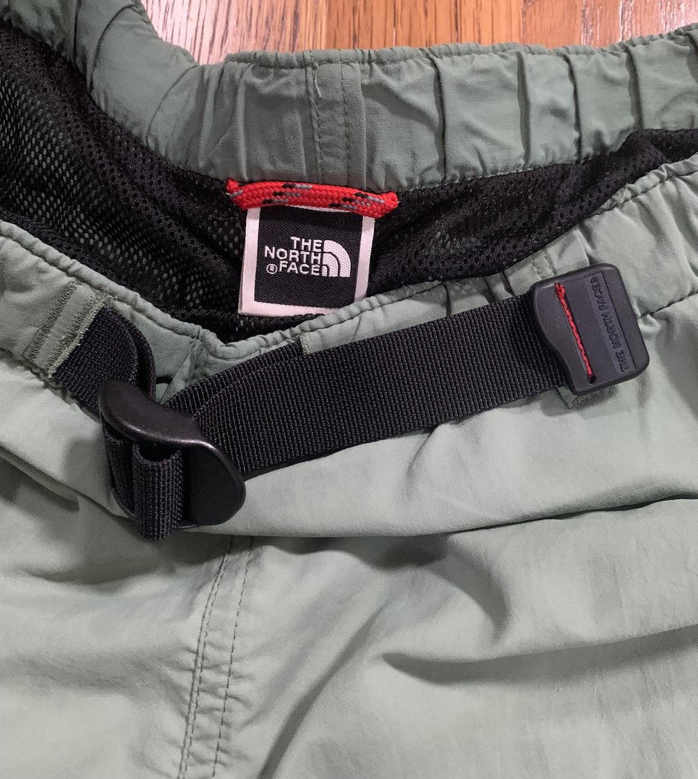 Vintage The North Face Light Green Hiking Shorts (Size M) — Roots