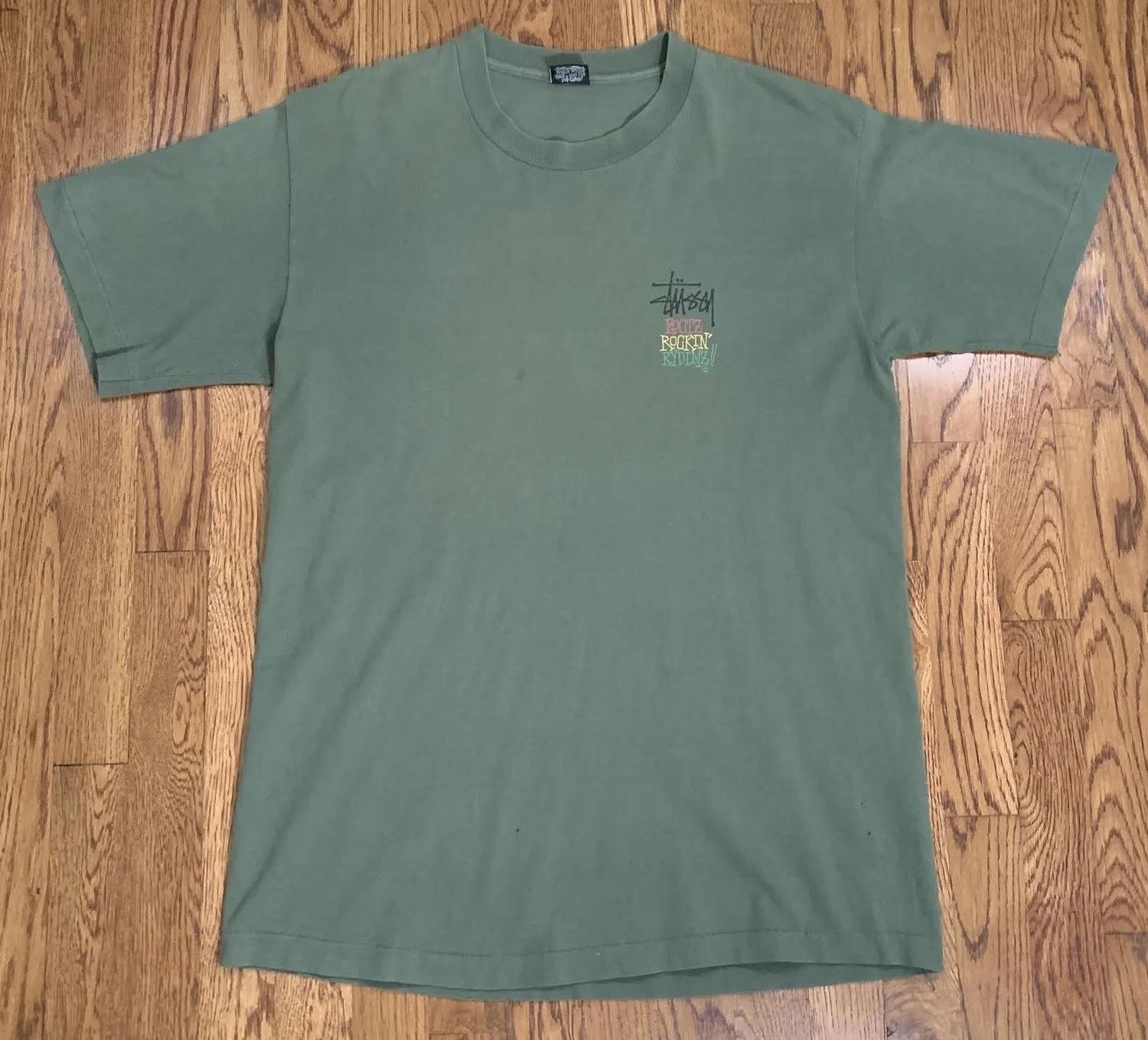 Vintage Stussy Rasta Rootz, Rockin, Rydimz T Shirt (Size L) — RootsBK