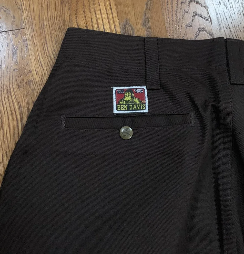 Pantalon Homme Ben Davis Original Ben's - Coupe Droite Classique, Mélange Coton 50/50, Idéal Travail Ou Décontracté