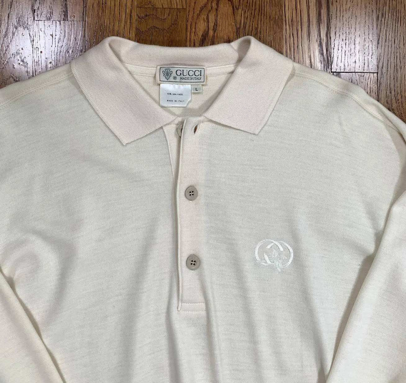 Vintage Gucci Lana Wool Shirt (Size L) — RootsBK
