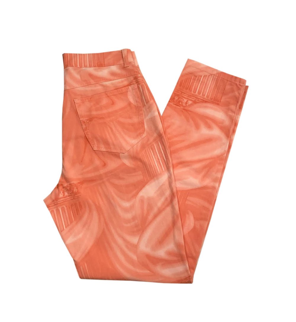 Women's Vintage Escada Sport Column Print Pants (Size 38