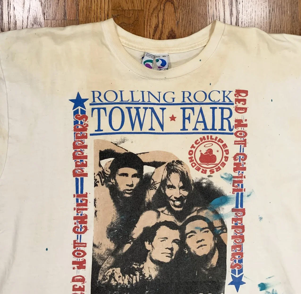 Vintage Bootleg Red Hot Chili Peppers Rolling Rock Town Fair T 