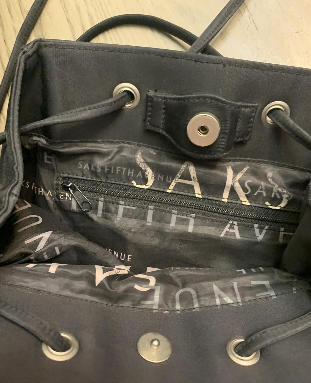 Vintage Saks Fifth Avenue Black Bag — Roots