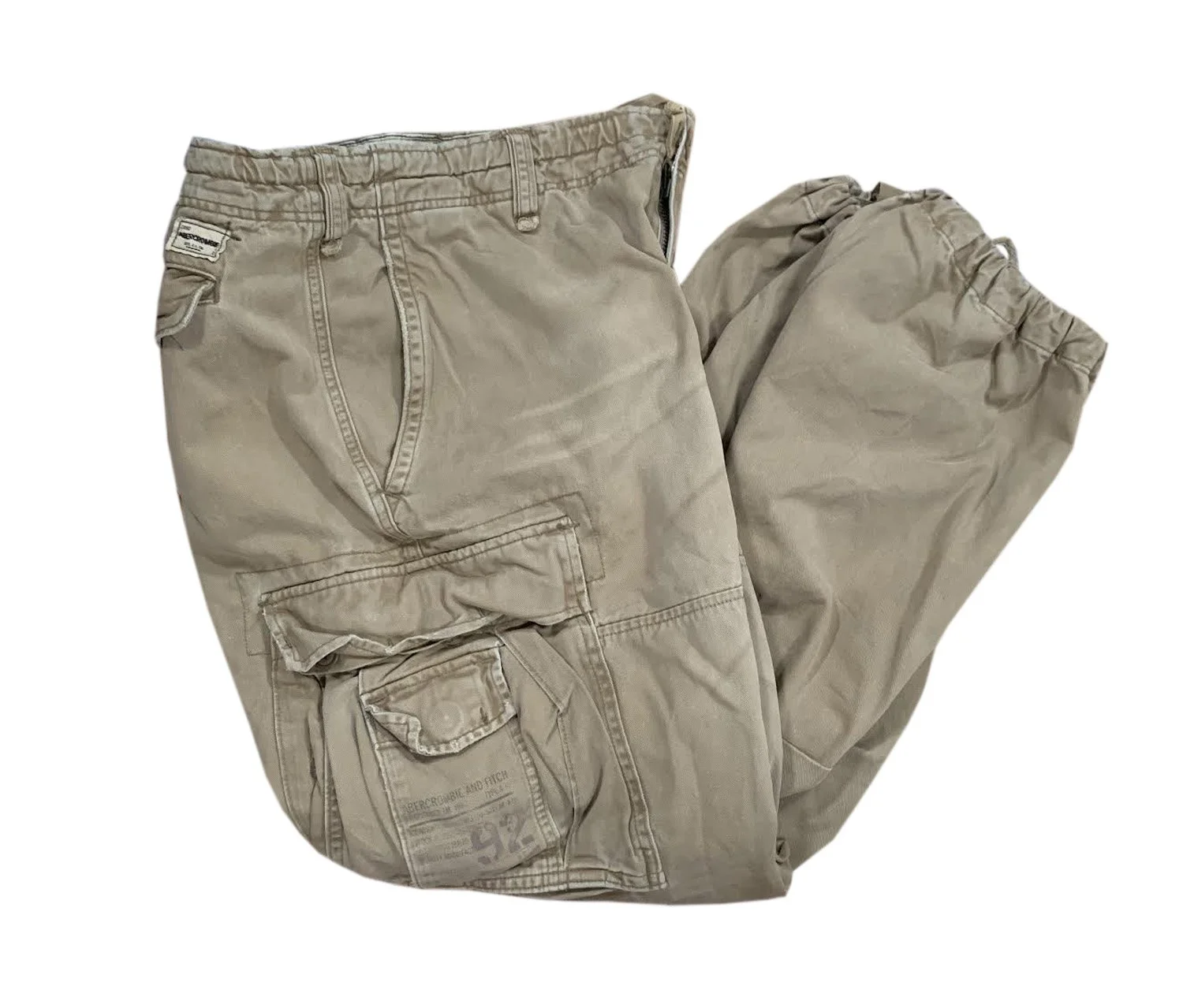 Vintage Abercrombie Tan Cargo Pants (Size 36R) — RootsBK