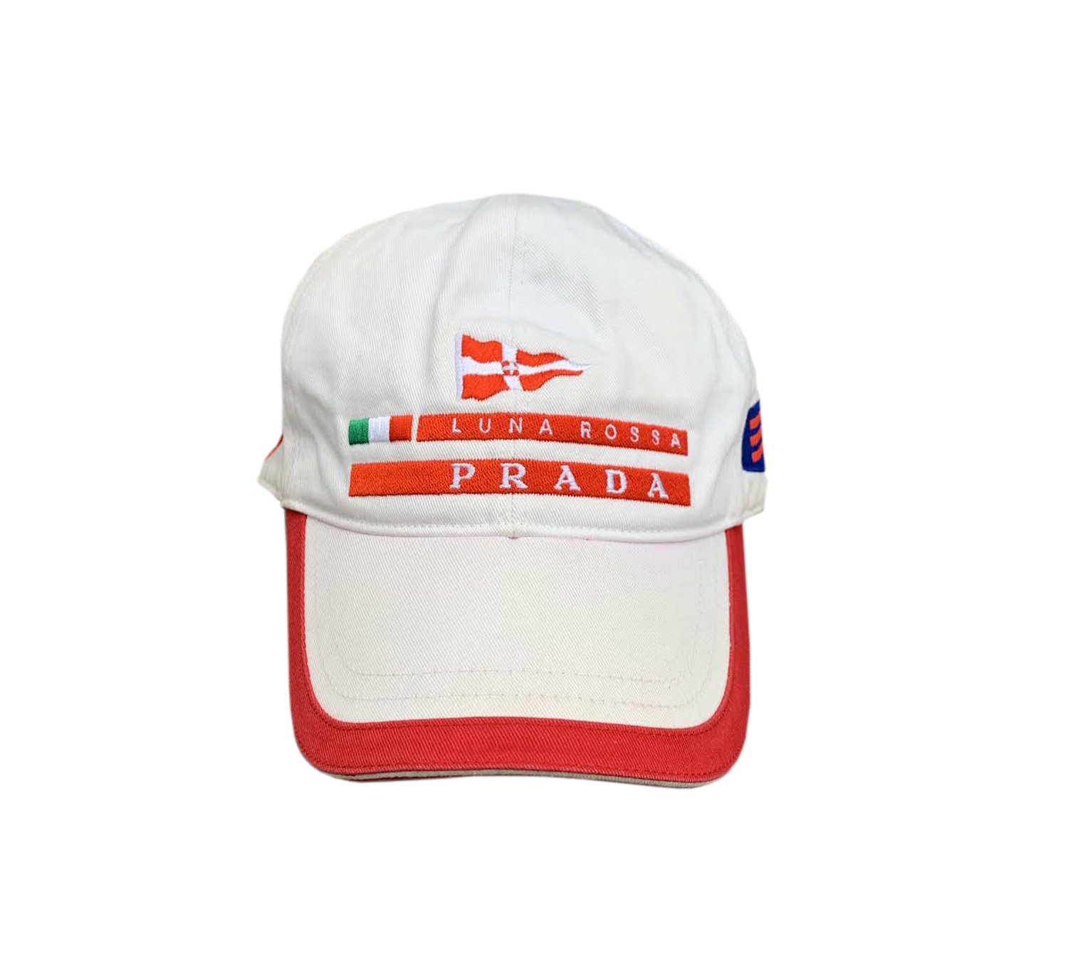 Prada Luna Rossa White / Red Hat (Size XXS) — RootsBK