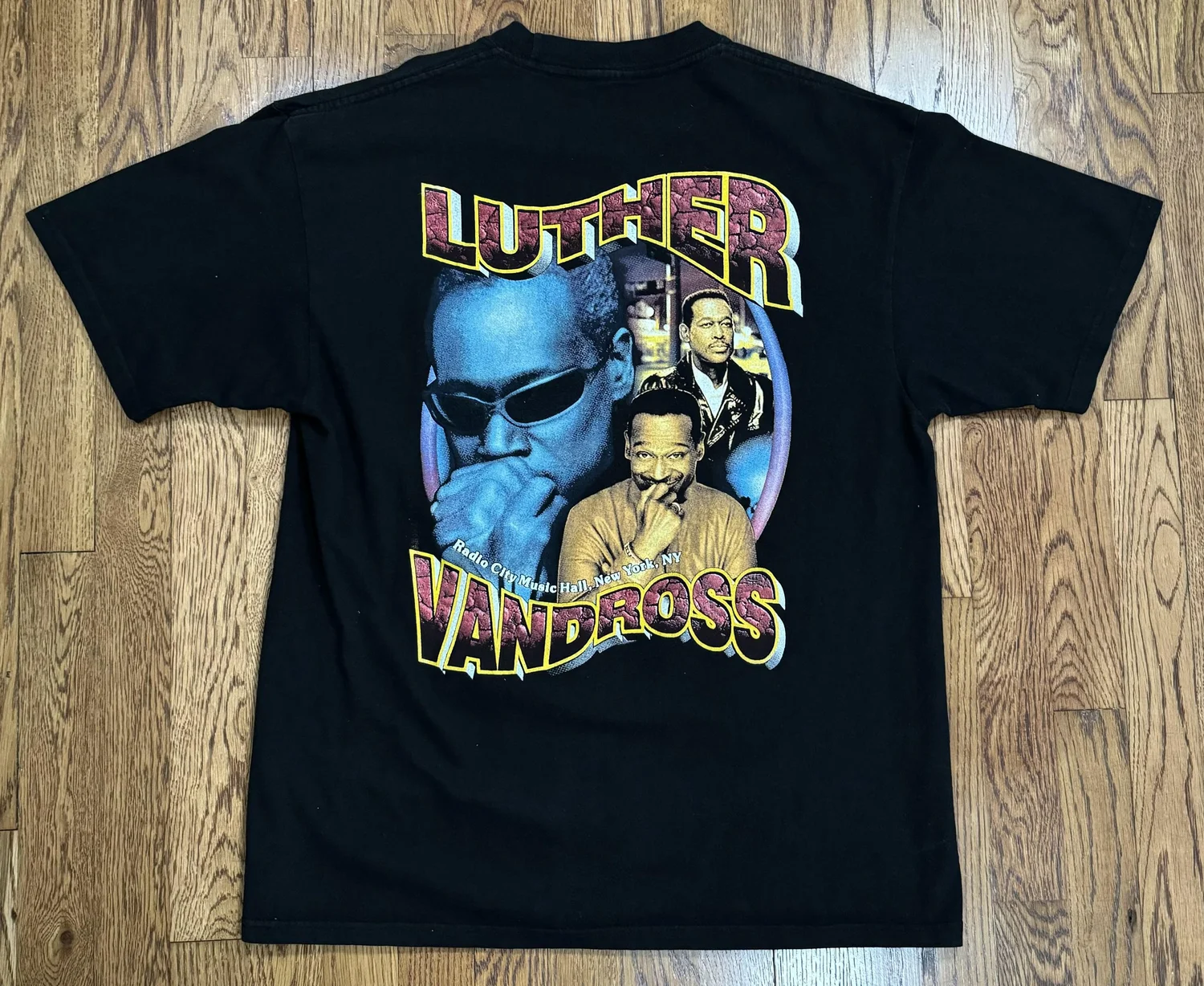 Vintage Bootleg Luther Vandross Radio City Music Hall Black T 