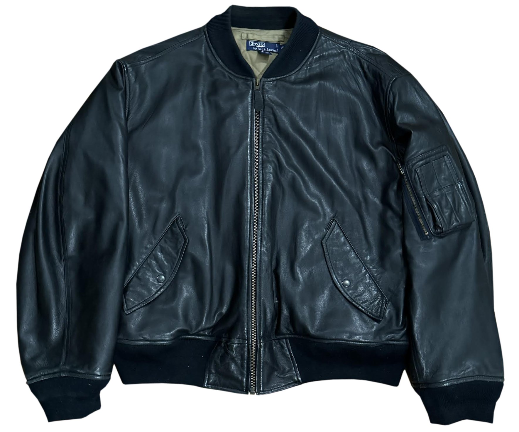 Ralph Lauren Leather Bomber Jacket Lサイズ RALPH LAUREN PURPLE 