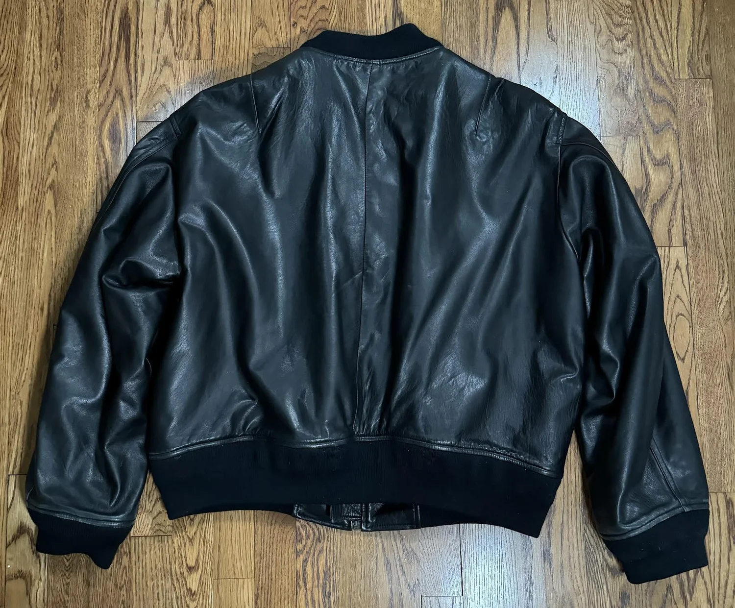 Vintage Polo Ralph Lauren Bomber Leather Jacket (Size XL) — RootsBK