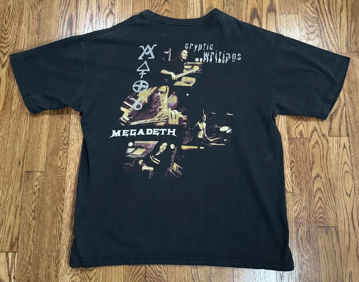 Vintage Megadeth Cryptic Writings World Tour T Shirt (Size L 