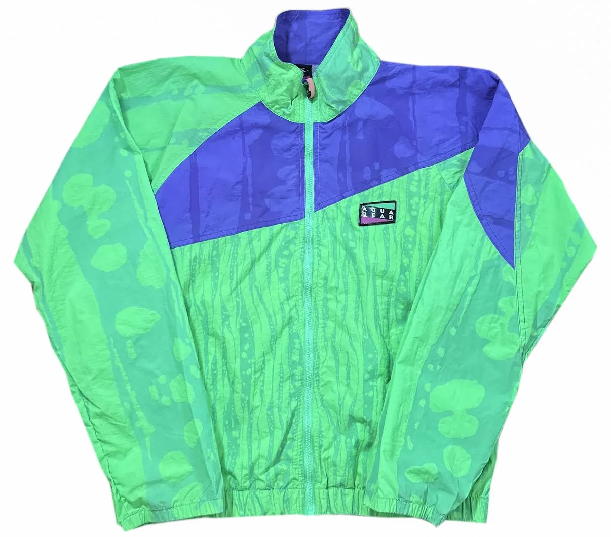 Vintage Nike Aqua Gear Green / Purple Windbreaker (Size L) — RootsBK
