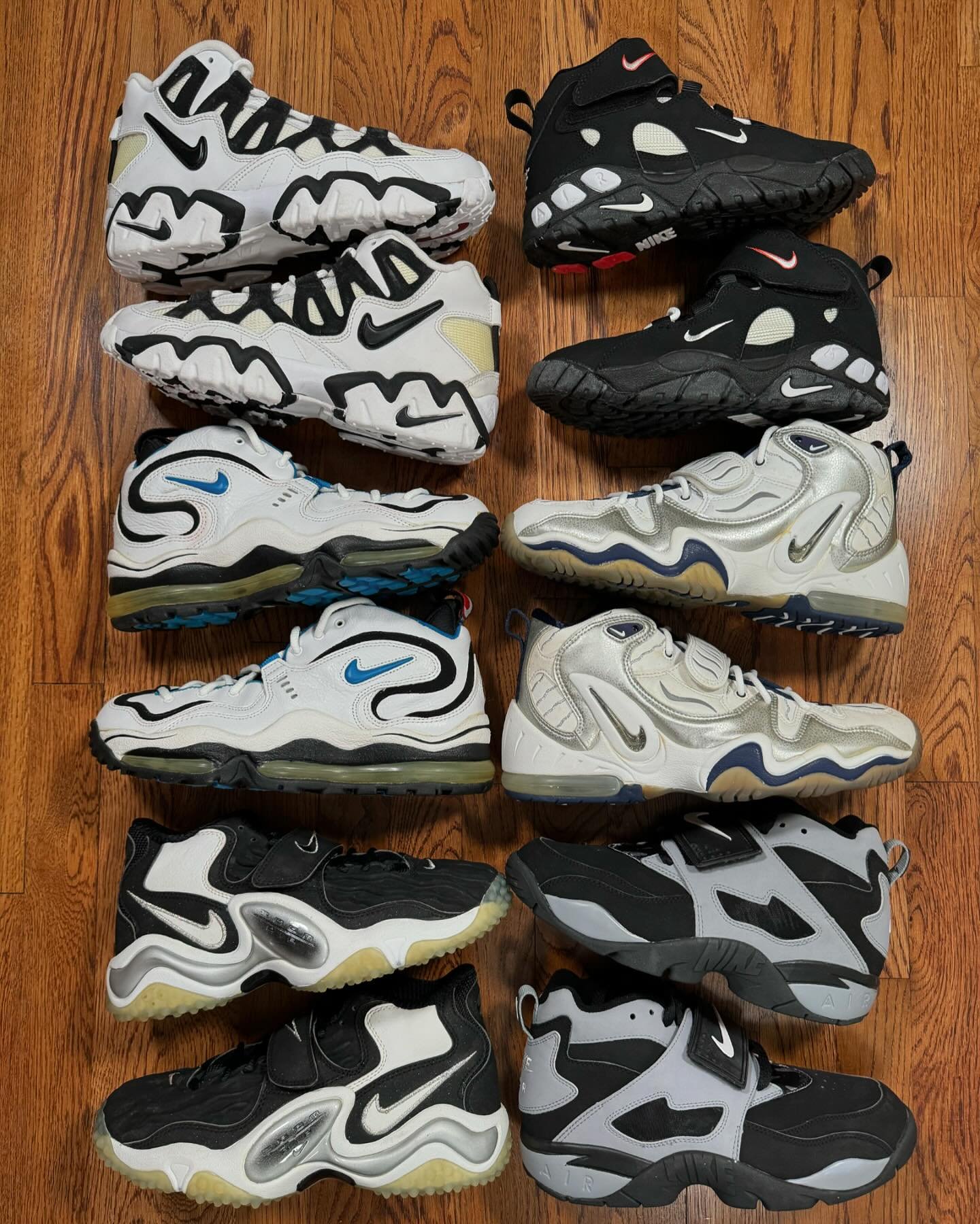 Some of our newly listed Nike Cross Trainers, signature models of Barry Sanders, Jerome Bettis and Deion Sanders.  All just listed, link in story.

#nikefootball #vintagenike #nikecrosstraining #nikebarrysanders #nikedeionsanders #nikejeromebettis #n