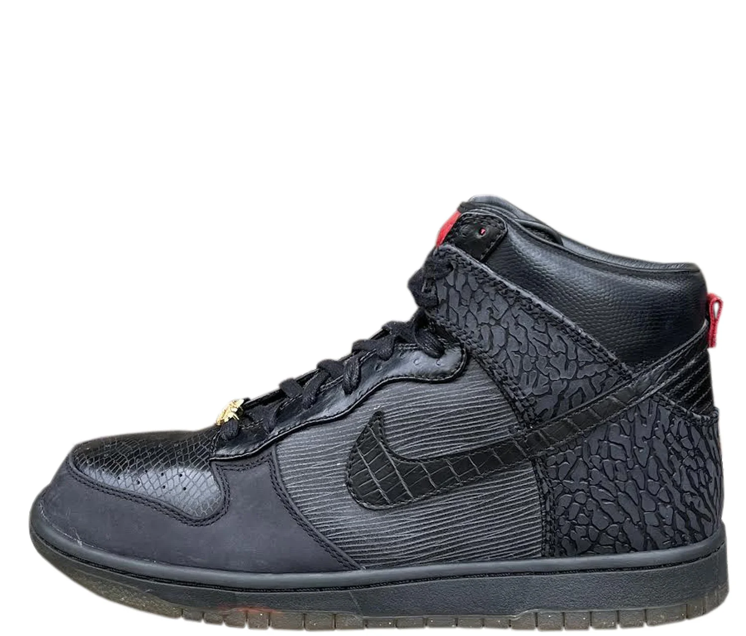 Nike Dunk Hi Premium QS Black / Black Varsity Red (Size 10.5 