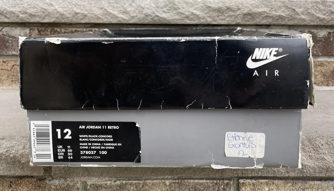 Nike Air Jordan 11 Retro Box in Black and White Nike Air Jordan 11 Retro Low Black/Varsity Royal-White  main image 3