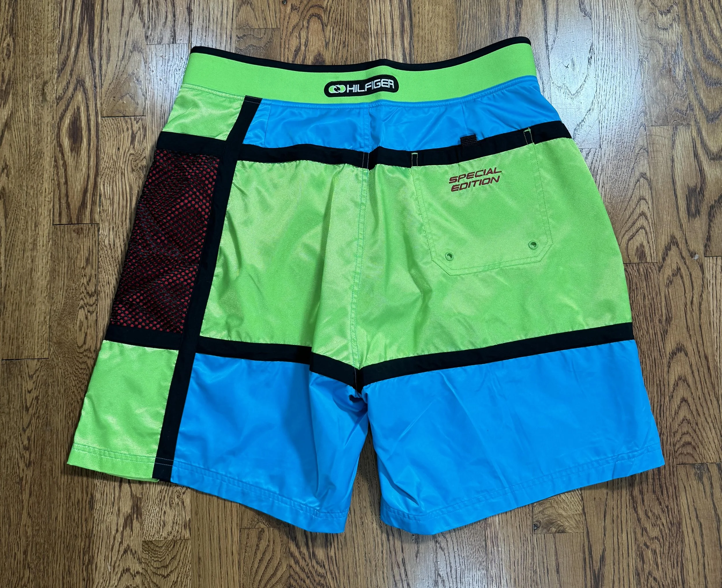 back of 90s Tommy Aquatic Swim Trunks .jpg