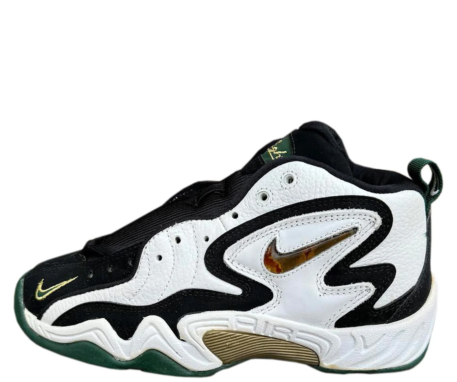Vintage Nike Air Flight Technique Basketball Sneakers White Black Gold Y2K vintage nike air flight | eBay main image 2